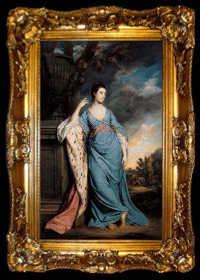 framed  Sir Joshua Reynolds Portrait of a Woman, ta009-2